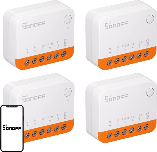 Sonoff MINIR4 Extreme interruptor inteligente Wi‑Fi (set de 4 uds)