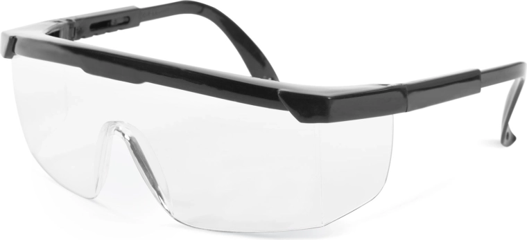 Gafas protectoras sobre gafas graduadas con protección UV, transparentes