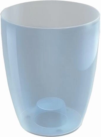 Maceta/cubre-maceta de plástico para orquídeas COUBI 13 × 16 cm 1,4 l transparente