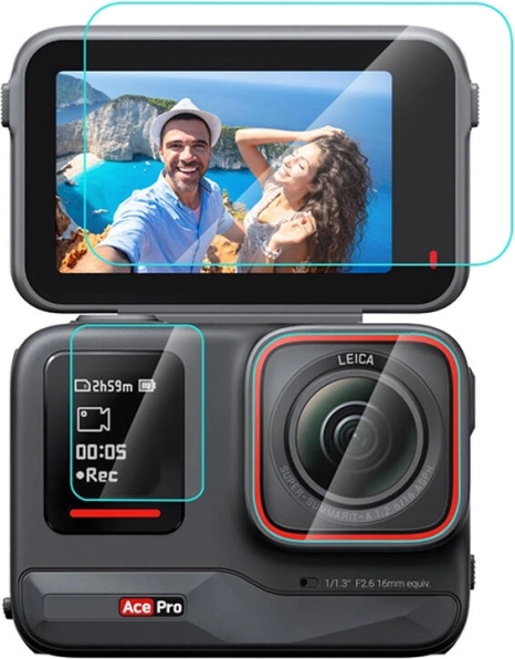 Películas de vidrio templado 3 en 1 para Insta360 Ace Pro