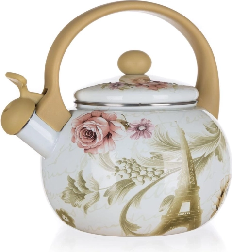 Tetera silbadora esmaltada PARIS 2,2 l, diámetro 19 cm
