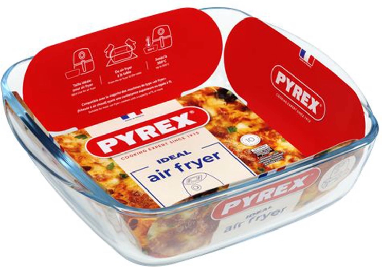 Pyrex fuente de horno cuadrada de vidrio 2,2 l
