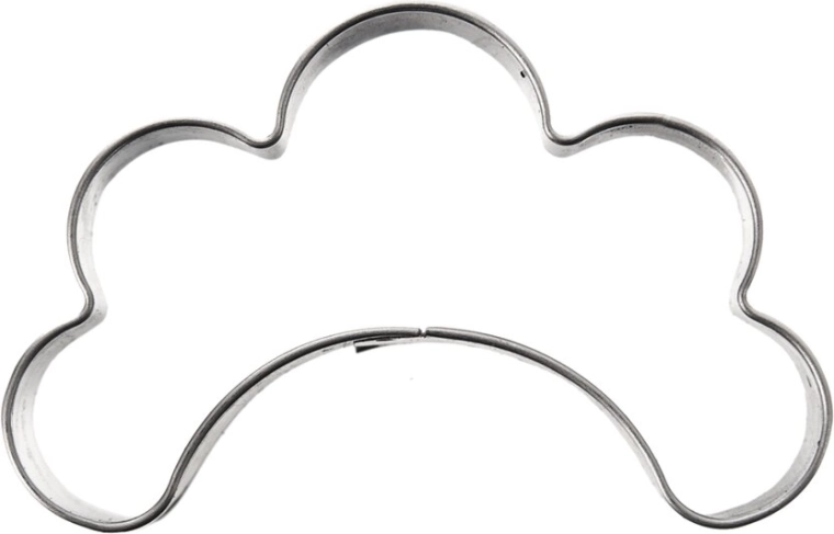 Cortador de acero inoxidable en forma de cuerno con borde ondulado