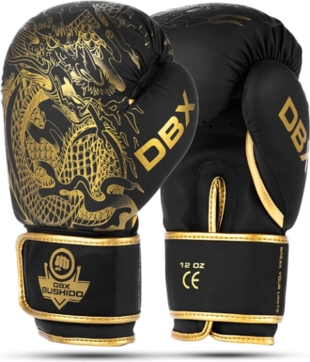 Guantes de boxeo DBX Bushido gold dragon – 12oz