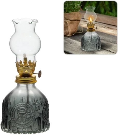 Lámpara de queroseno de vidrio 17,5 cm