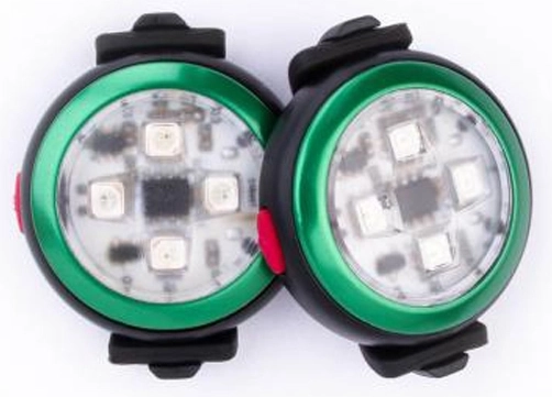 Curli Luumi luz LED de seguridad recargable para collar, verde
