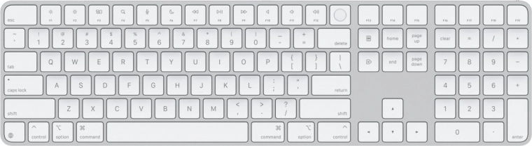 Magic Keyboard con Touch ID y teclado numérico (EN US, teclas blancas)