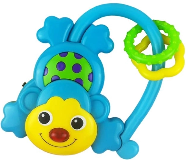 Sonajero infantil con sonido Baby Mix monito azul