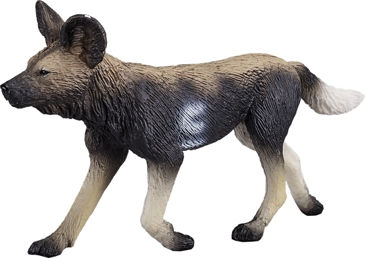 Figura realista de perro salvaje africano