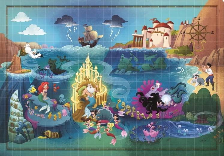 Puzzle Story Maps La Sirenita 1000 piezas