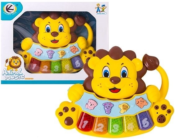 Mini piano de juguete para niños con órgano león - 1 pieza