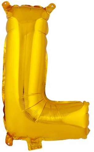 Globo de aluminio letra L 30 cm dorado TORO