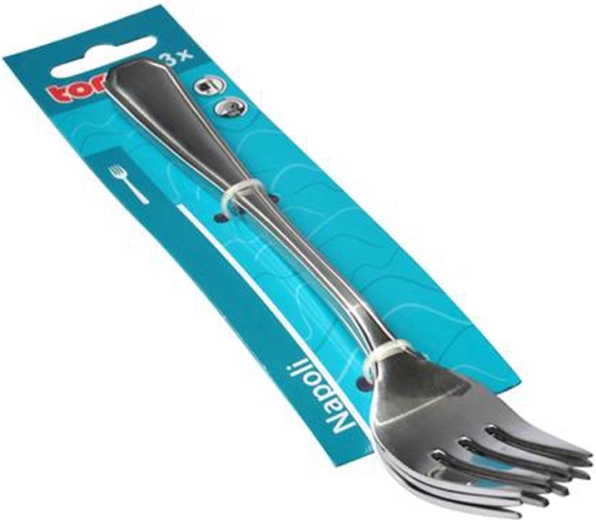 Tenedores de mesa de acero inoxidable TORO Napoli, set de 3 uds.