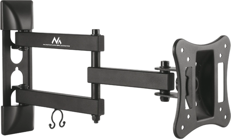 Soporte de pared universal para TV y monitor 13–27" negro, máx. 15 kg, VESA 100×100