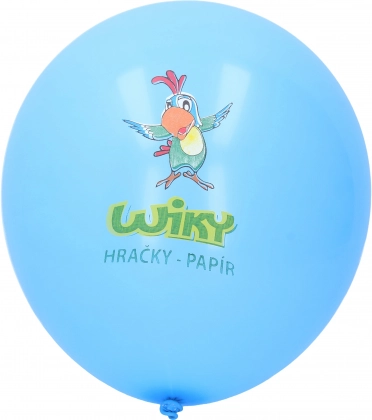 Globo azul con impresión WIKY 30 cm – paquete de 100 uds