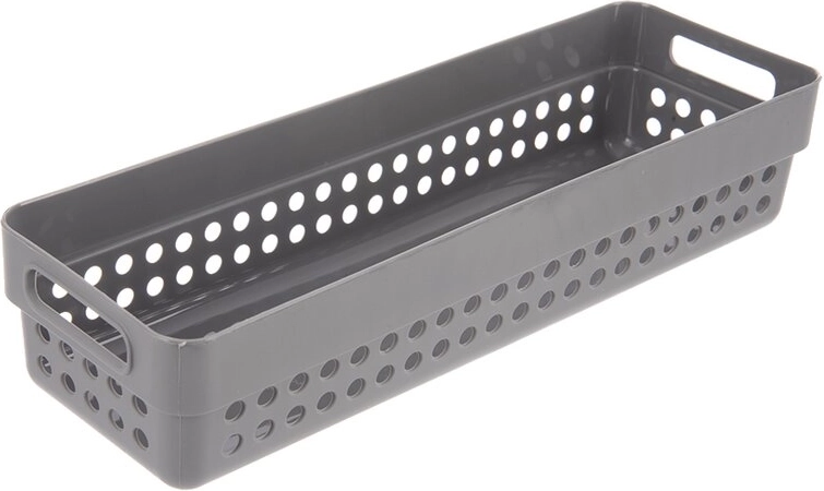 Cesta organizadora Terra de plástico, gris