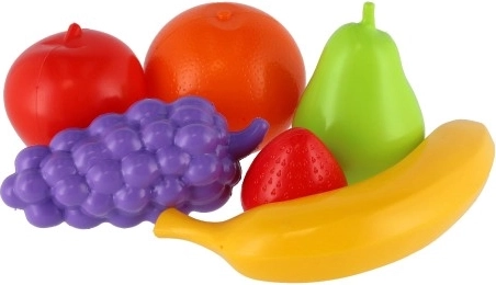 7 piezas de fruta de colores para la imaginación y la clasificación