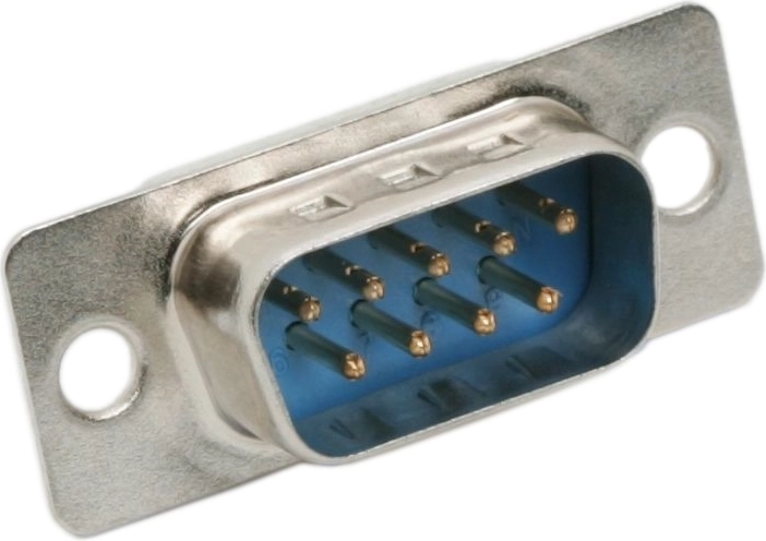 Conector D-sub macho de 9 pines para soldar