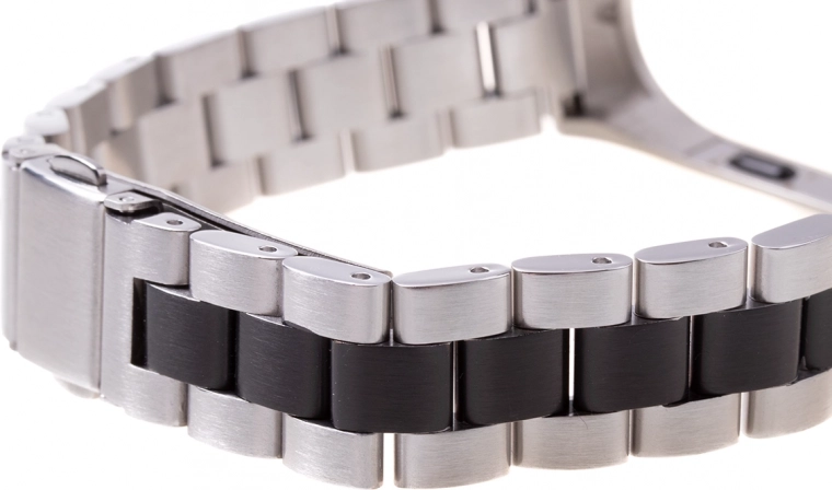 Elegante diseño plateado‑negro