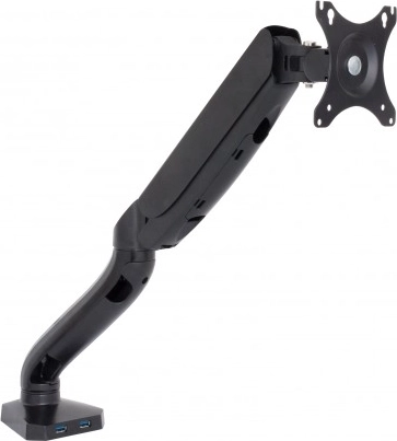 Soporte de monitor ajustable con muelle de gas y puertos USB