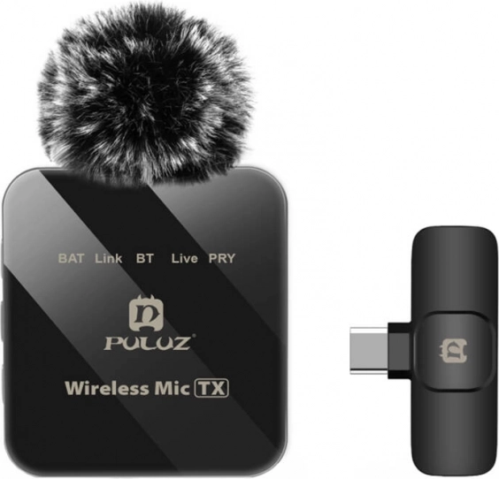 Micrófono de solapa inalámbrico PULUZ con receptor USB‑C