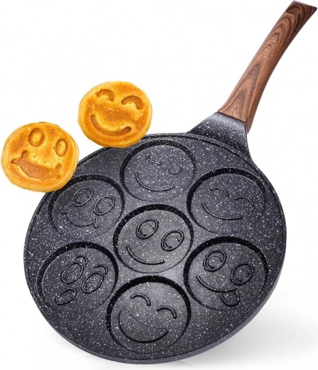 Sartén granitada para huevos con 7 cavidades BLACK & WOOD 26 cm
