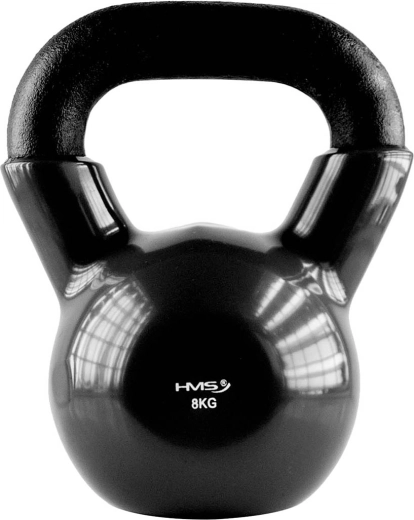 Kettlebell de vinilo HMS 8 kg, negro