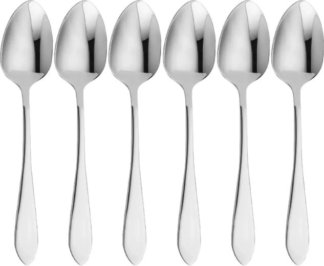 Juego Mona de 6 cucharillas de té pulidas Flok