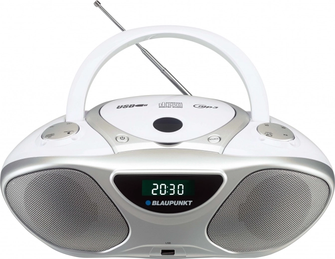 Radio reproductor portátil con CD MP3 USB AUX FM Blaupunkt BB14WH