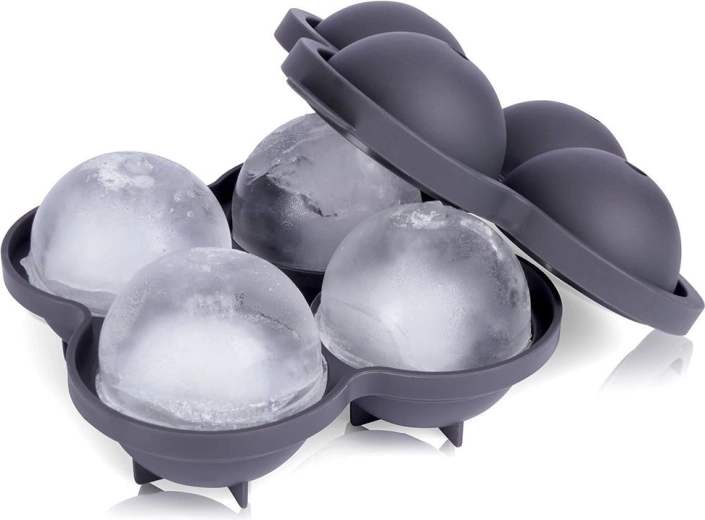Molde de silicona para bolas de hielo 4 uds., diámetro 8 cm