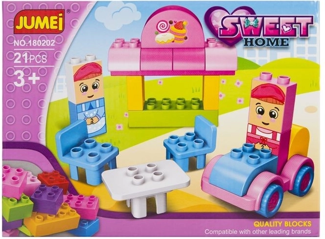 Bloques Jumei Sweet home pastelería 21 piezas 26 × 19 cm - 1 pieza