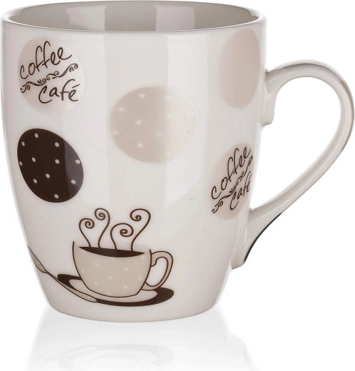 Taza de cerámica para cappuccino 240 ml blanca