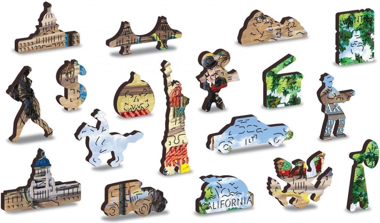 Figuras de madera únicas con detalles láser