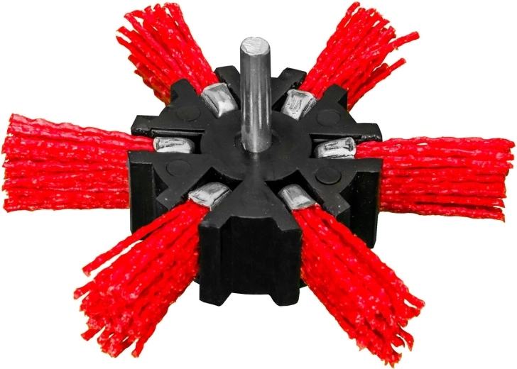 Cepillo circular pulidor para vástago de 100 mm con fibras de nailon de 27 mm