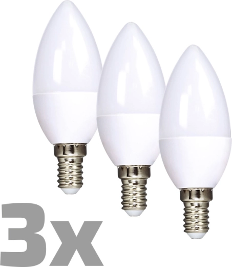 Bombilla LED Ecolux tipo vela E14 6 W 3000 K 450 lm - 3 uds