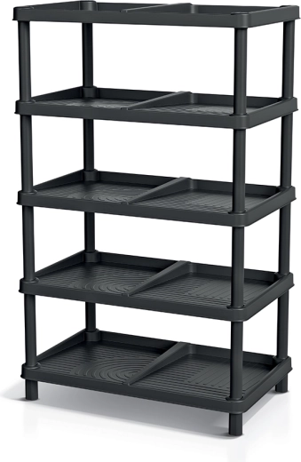 Zapatero TASSY RACK en color negro reciclado