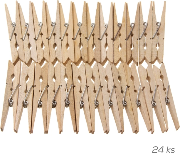 Pinzas de madera para la ropa, 24 uds.