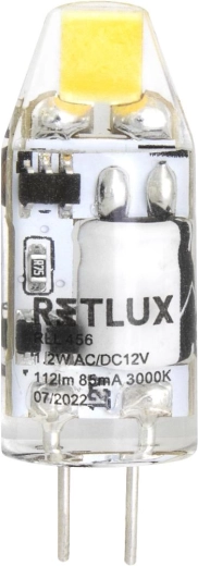 Bombilla LED Retlux G4 1,2 W 12 V blanca cálida