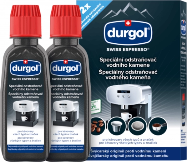 Durgol Swiss Espresso descalcificador para todos los tipos de cafeteras 2×125 ml