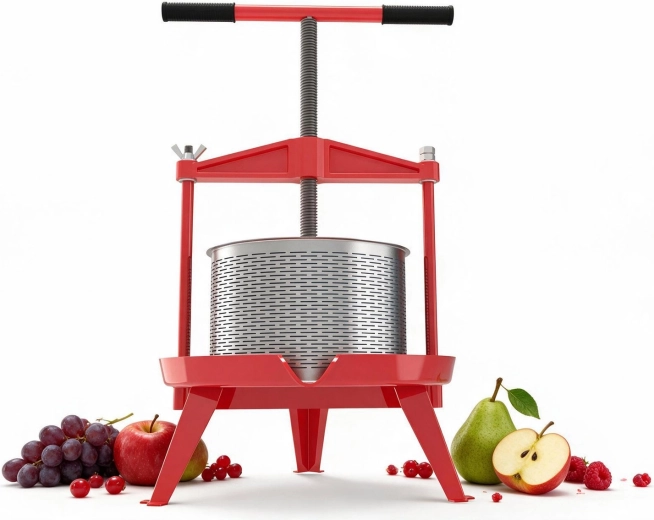 Prensa manual de tornillo para fruta de 9 l