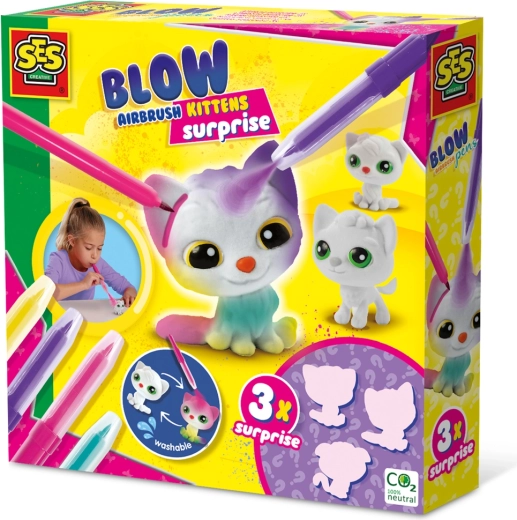 Rotuladores sopladores – 3 gatitos, set creativo