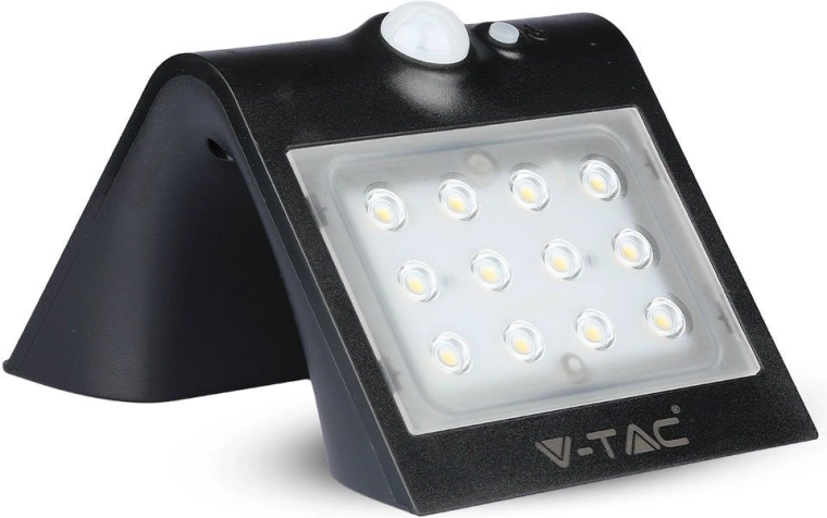 Luz LED solar de pared 1,5 W, negra – V-TAC