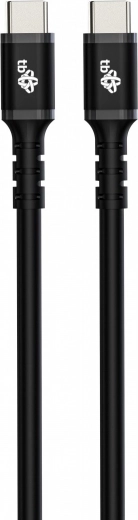 Cable de silicona USB C - USB C de 1 m, negro