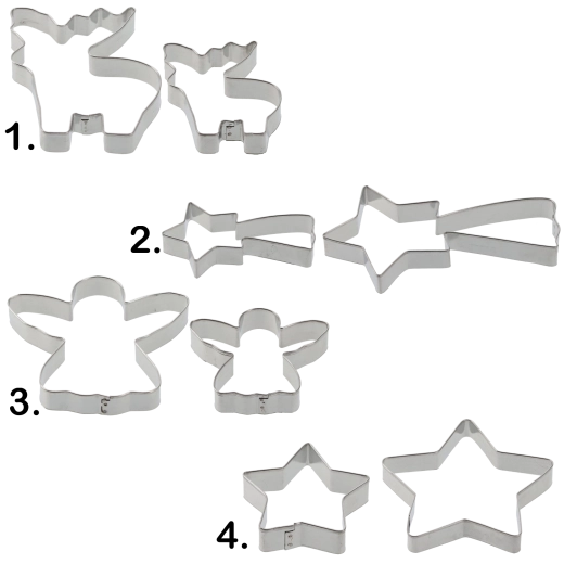 Juego de cortadores para galletas en forma de ángel – 2 uds (grande y pequeño)