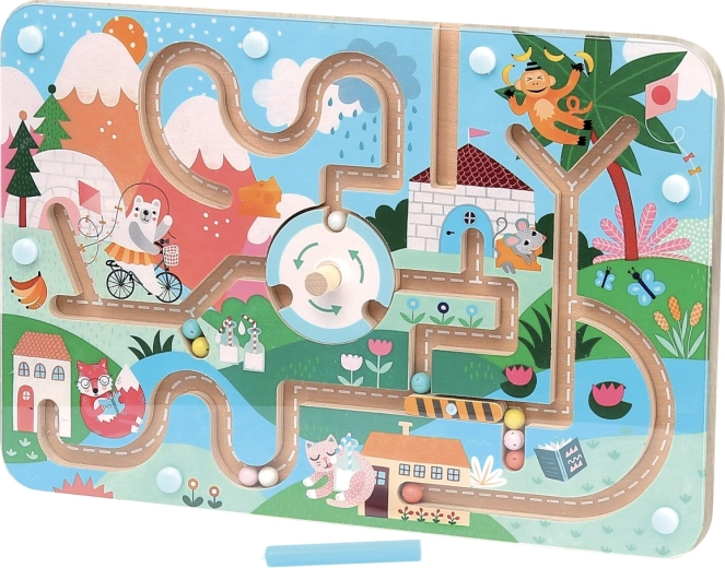 Laberinto magnético Vilac con ilustraciones de Michelle Carlslund