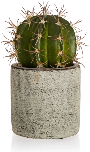 Cactus artificial en maceta de hormigón 16 cm