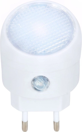 Luz nocturna LED para enchufe con sensor crepuscular, blanca