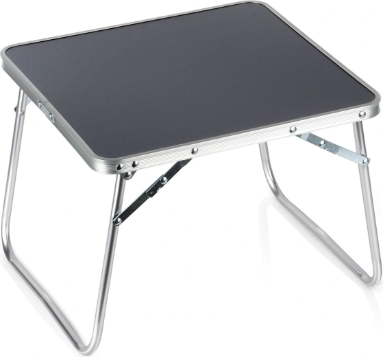 Mesa turística plegable Vilde de grafito, 40 × 40 × 30 cm