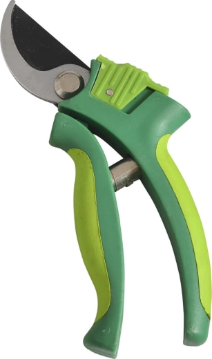 Tijeras de jardín de 18 cm con hojas de acero, diámetro de corte 15 mm