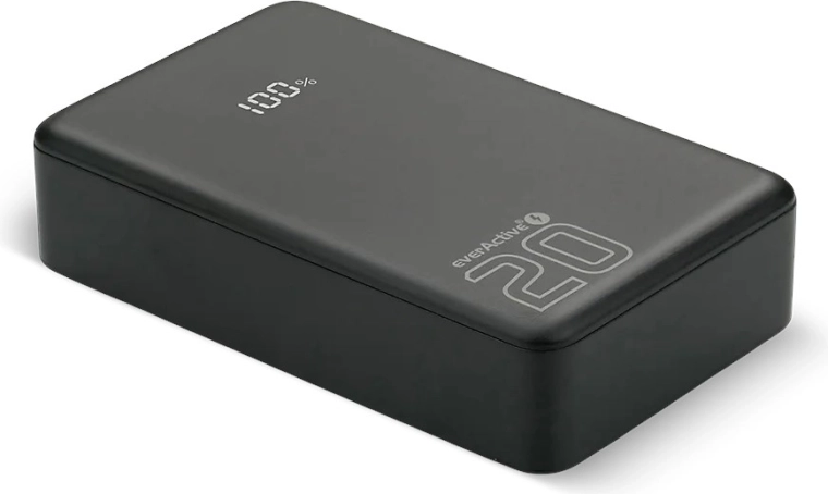 Power bank de 20 000 mAh con LCD, 2× USB‑C y USB‑A, 20W PD/QC4+